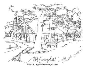 Myers Campbell cabin sketch