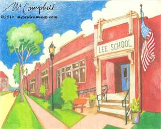 Myers Tulsa Lee School painting